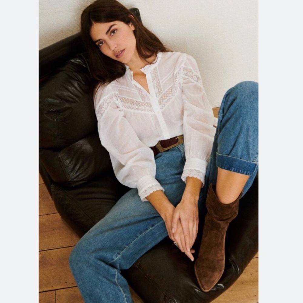 ba&sh Irene Buttoned Lace Shirt - Picture 16 of 16